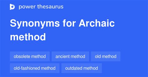 archaic thesaurus|What is another word for archaic .